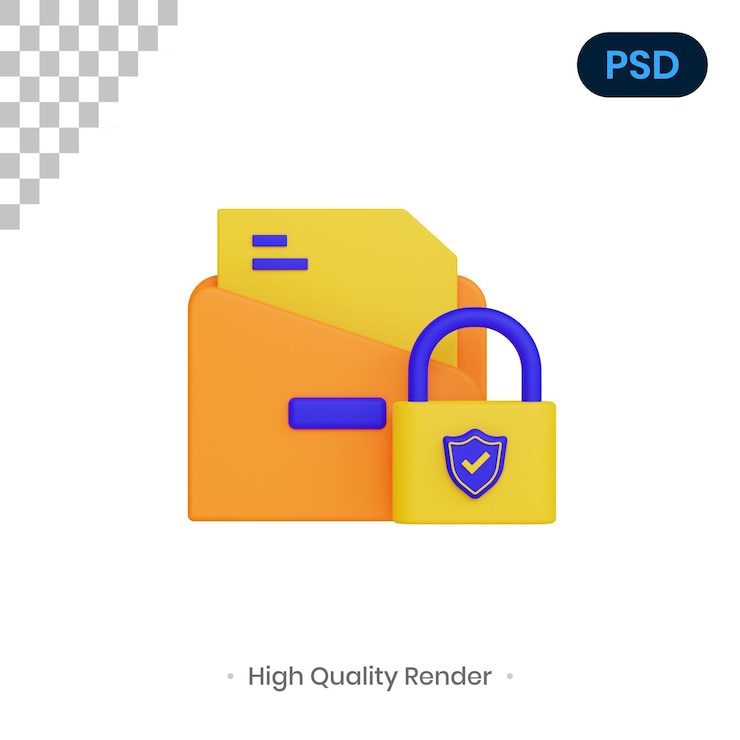 PSD archivo 3d render ilustración premium psd