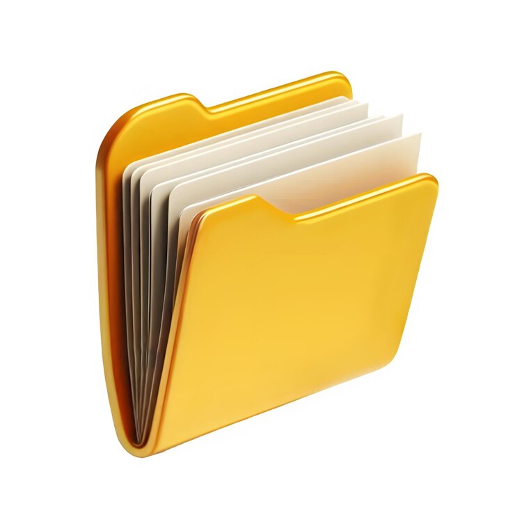 Archivo carpeta documento papel ícono de la página 3D