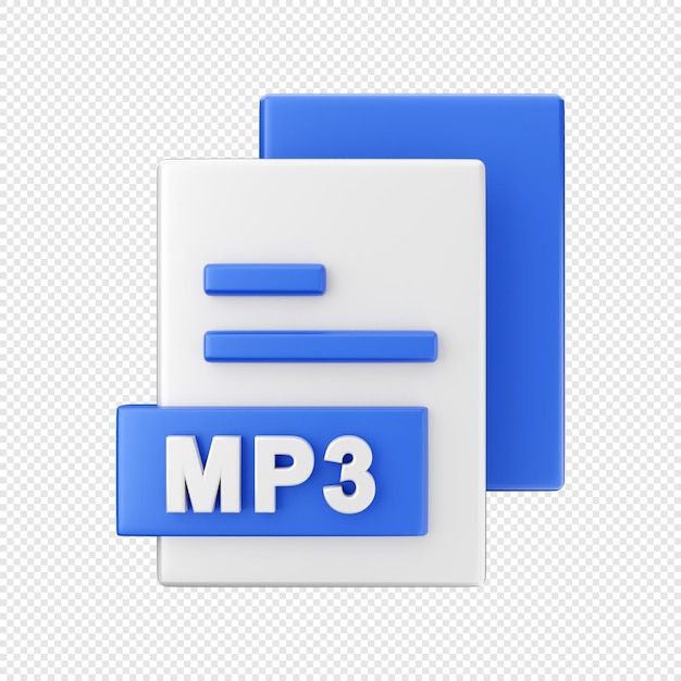 PSD archivo de documento 3d mp3