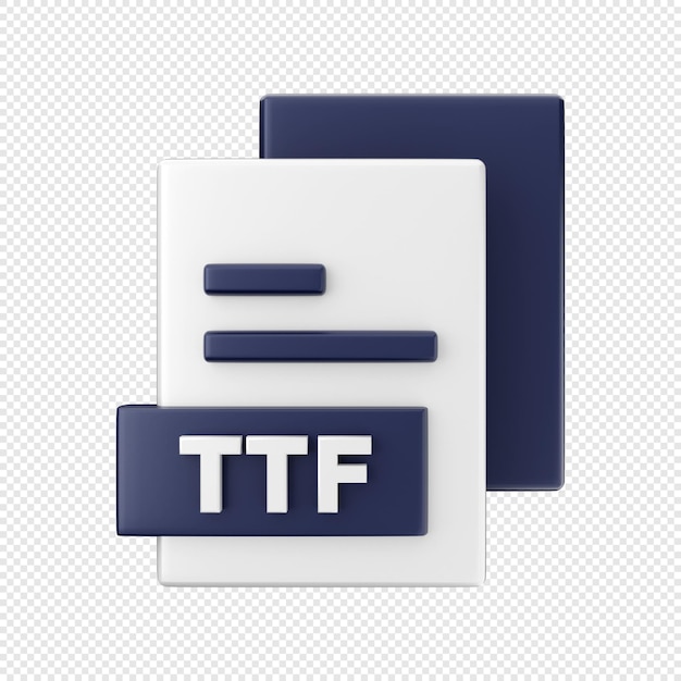 archivo de documento 3d ttf