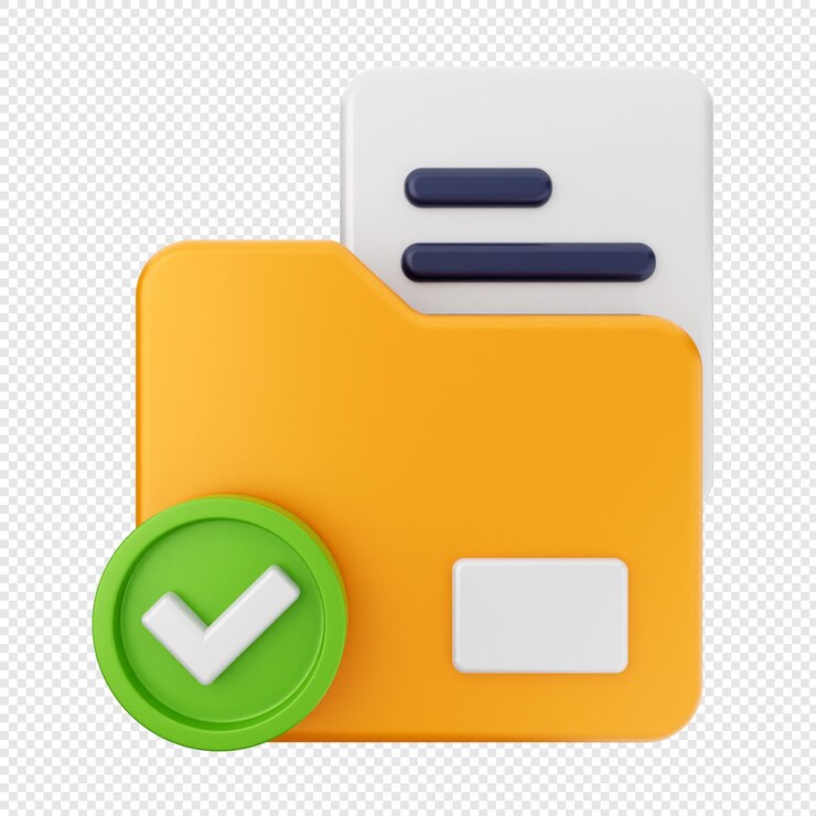 PSD archivo de documento de carpeta 3d