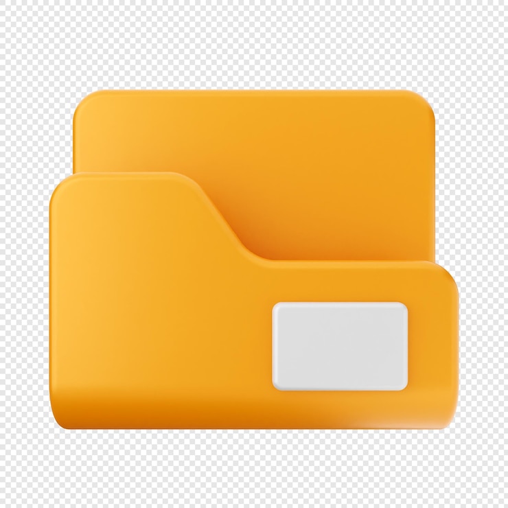 PSD archivo de documento de carpeta 3d