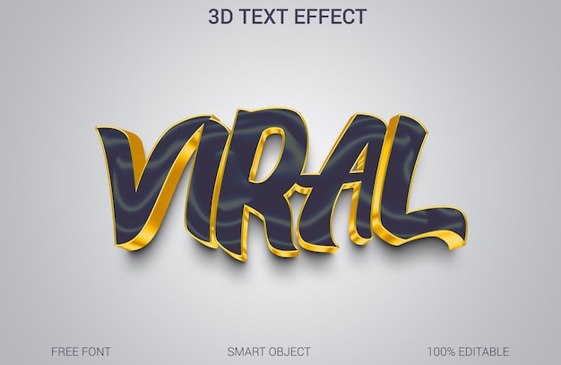Archivo de efectos de texto 3D virales