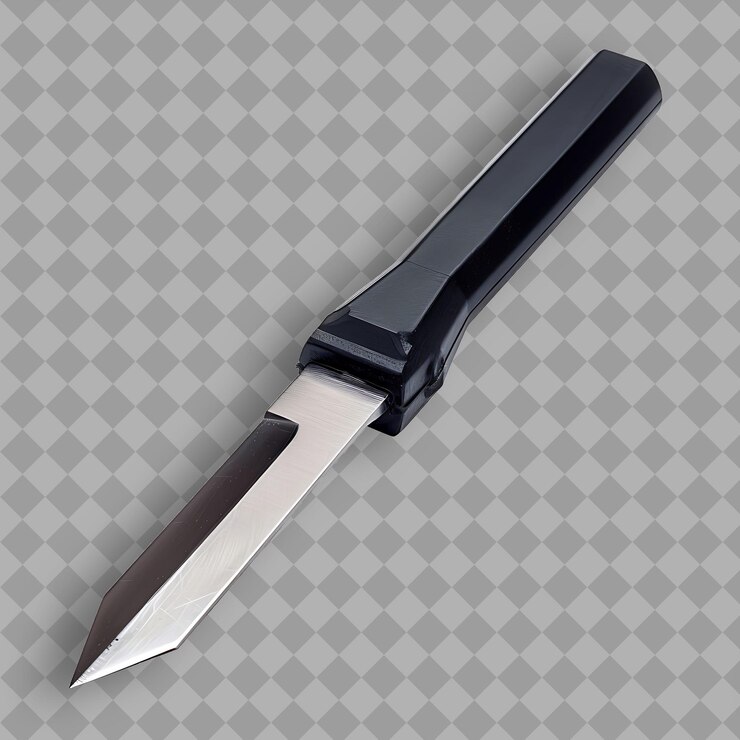 PSD archivo con mango de plástico negro y cuerpo de acero una herramienta utilizada para herramienta png en fondo limpio