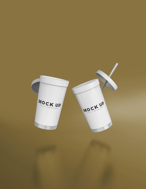 Archivo de maqueta de PSD de Tumbler con maqueta de producto de objeto inteligente