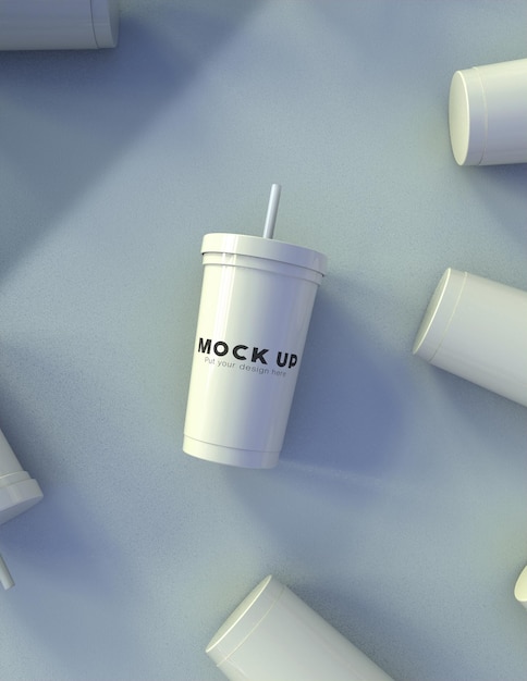 Archivo de maqueta de PSD de Tumbler con maqueta de producto de objeto inteligente