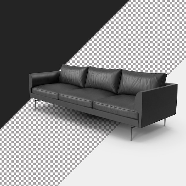 Un archivo png de sofá negro para descargar