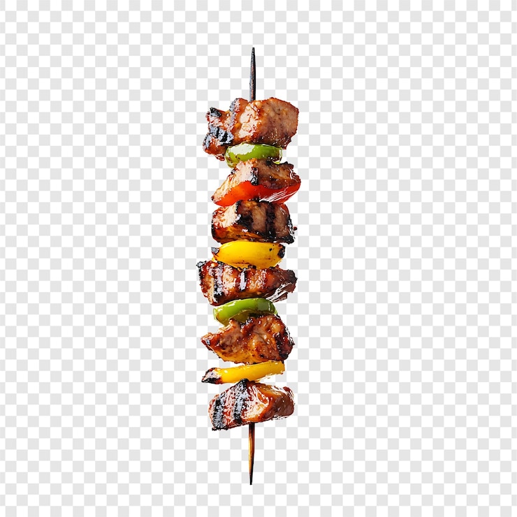 PSD el archivo png de yakitori skewer con fondo transparente