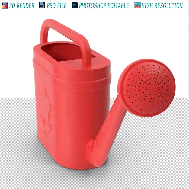 El archivo PSD 3D de la lata de riego