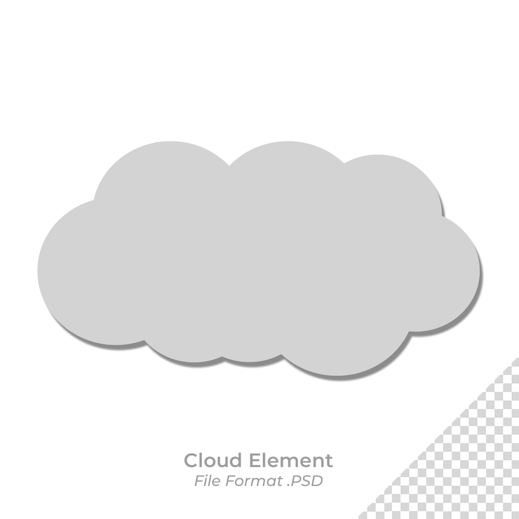PSD archivo psd de diseño de elemento de nube