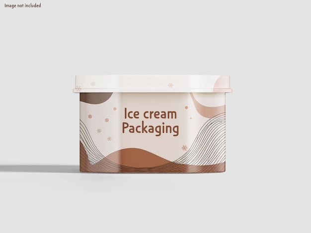 Archivo PSD editable de envases de helados de muestra de contenedores de alimentos
