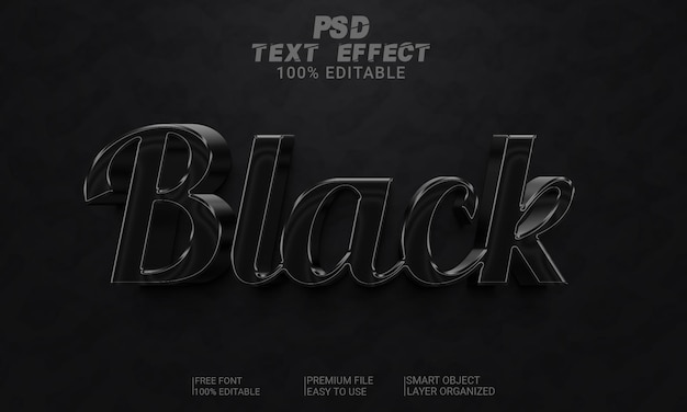 Archivo PSD de efecto de texto 3d