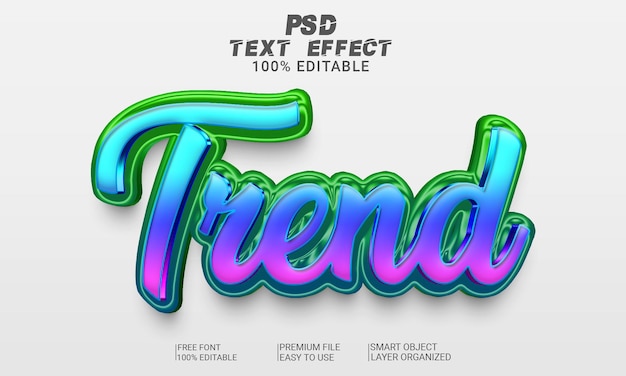 Archivo PSD de efecto de texto 3d