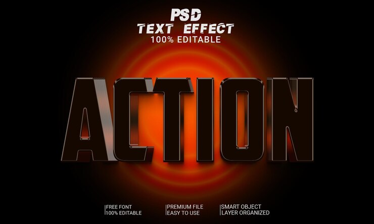 PSD archivo psd de efecto de texto 3d