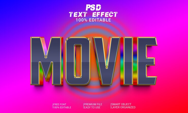 PSD archivo psd de efecto de texto 3d