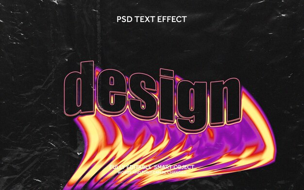 El archivo PSD del efecto de texto Liquid Gradient