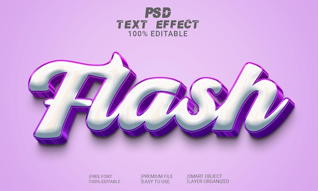 PSD archivo psd flash de efecto de texto 3d