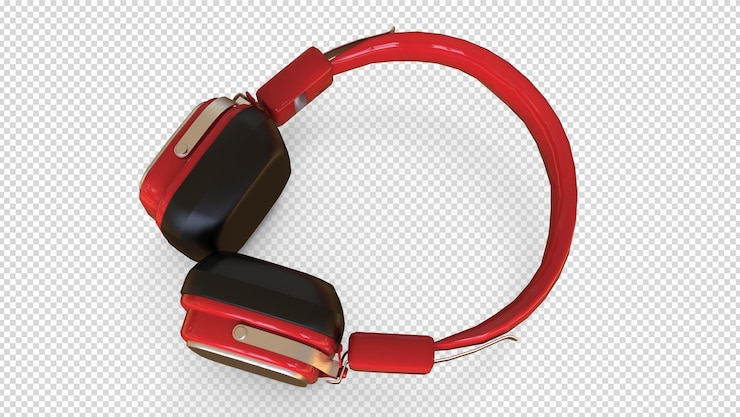 PSD archivo psd gratis auricular en fondo transparente