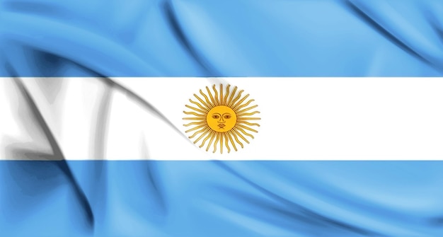 PSD archivo psd gratis bandera de argentina fondo de tela textil de lujo