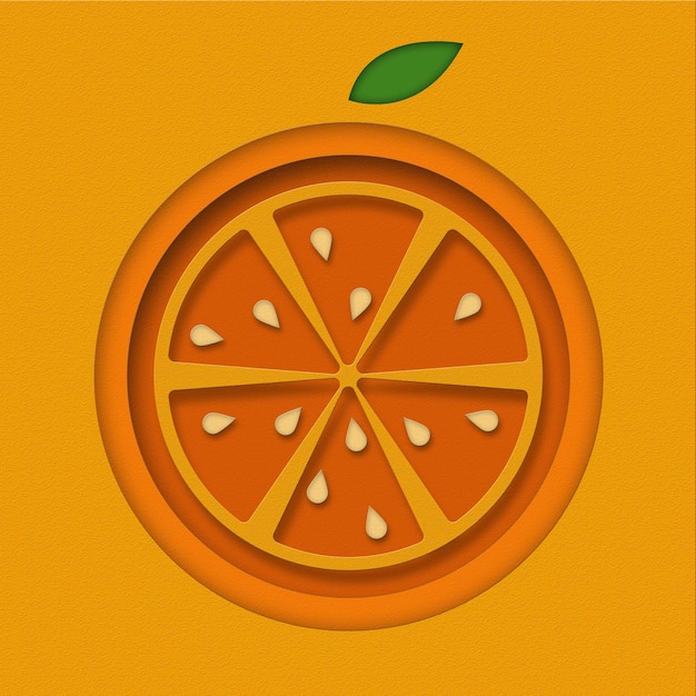 PSD archivo psd gratis concepto de fruta naranja en papel