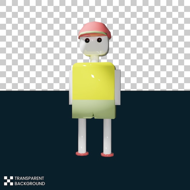 PSD archivo psd gratis ilustración 3d de robot