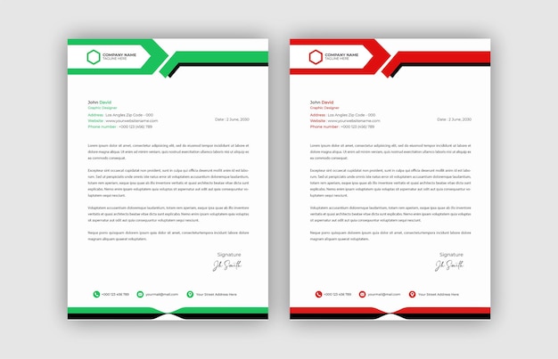 Archivo PSD Gratis Plantilla de membrete de negocios modernos