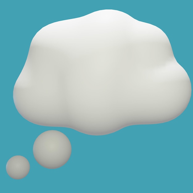 archivo psd gratis representación 3d chat de burbujas con forma de nube color blanco y espacio en blanco