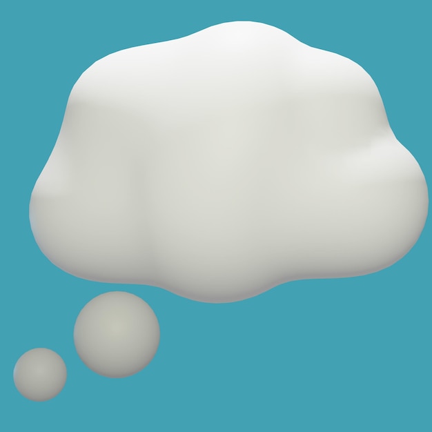 PSD archivo psd gratis representación 3d chat de burbujas con forma de nube color blanco y espacio en blanco