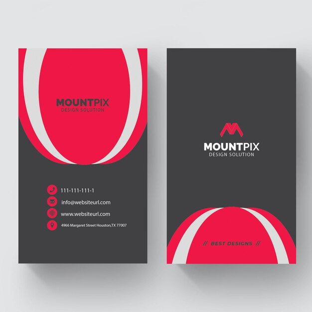 Archivo PSD Gratis tarjeta de visita vertical creativa