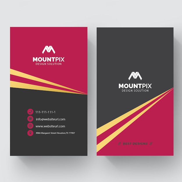 Archivo PSD Gratis tarjeta de visita vertical creativa