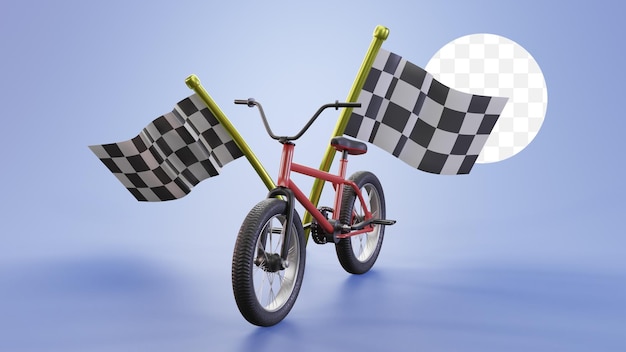 Archivo psd icono de la bicicleta 3d bmx