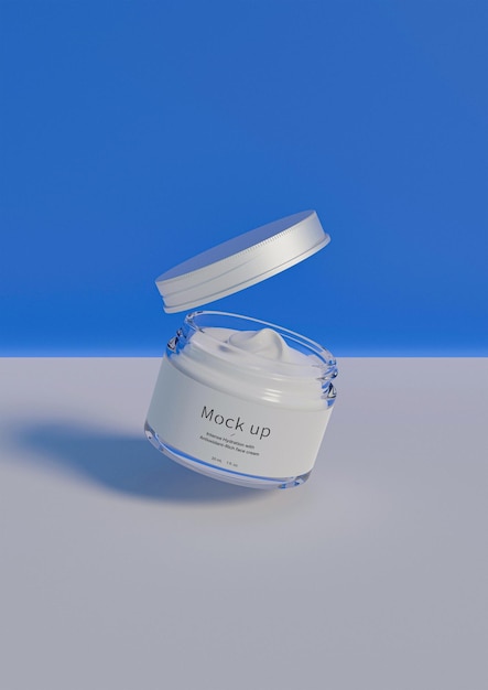 Un archivo PSD de maquillaje de cosméticos Una imagen de maqueta de producto de loción y crema hidratante Un producto de crema facial