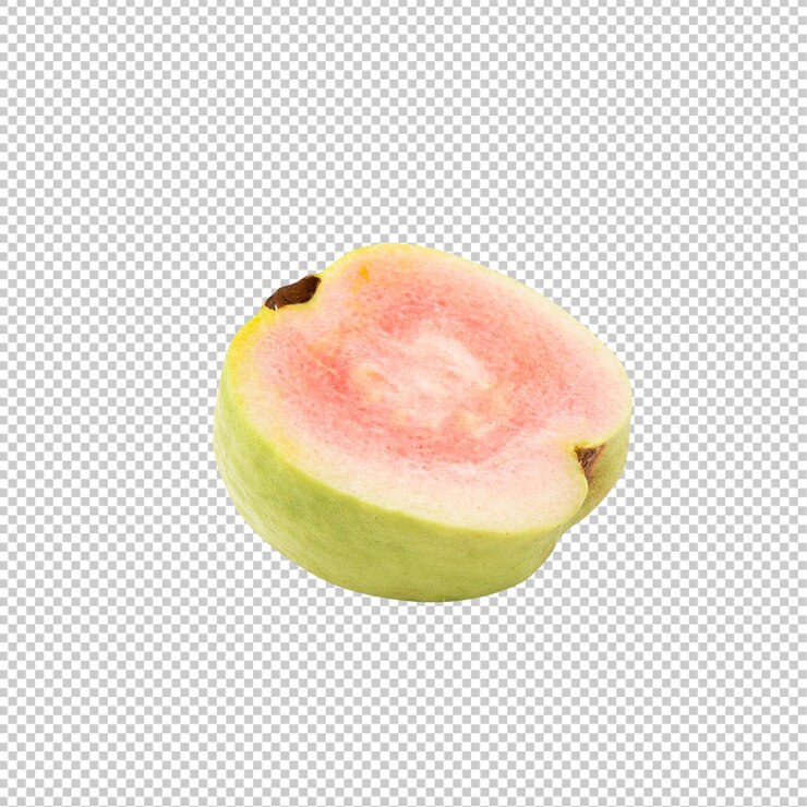 PSD el archivo psd de la mitad de la guayaba rosa recortada