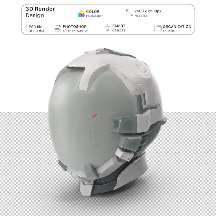 PSD el archivo psd de modelado 3d del casco