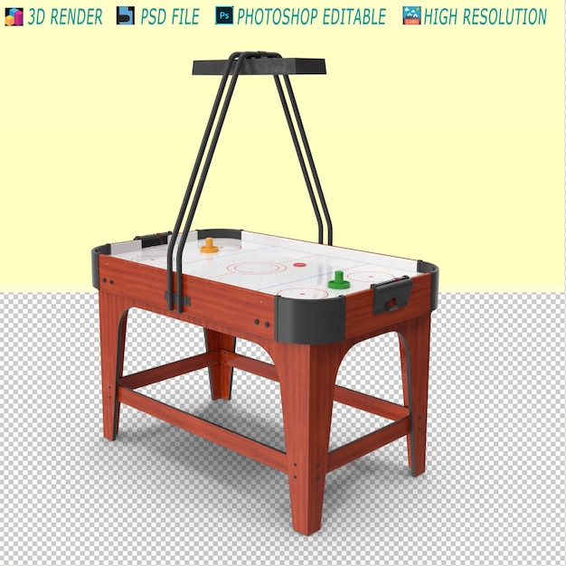 El archivo psd de modelado 3d de hockey aéreo