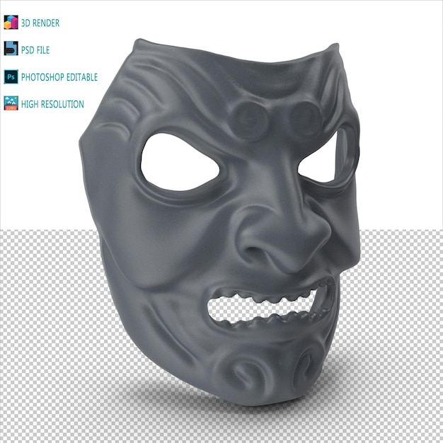 PSD archivo psd de modelado 3d de máscara facial