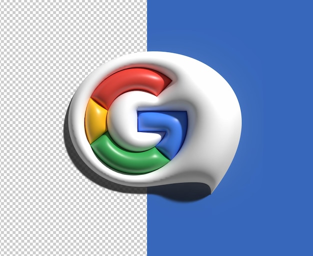 Archivo Psd transparente 3D de logotipos de Google.