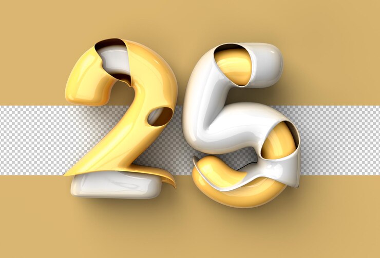 PSD archivo psd transparente de celebración de aniversario de 25 años.