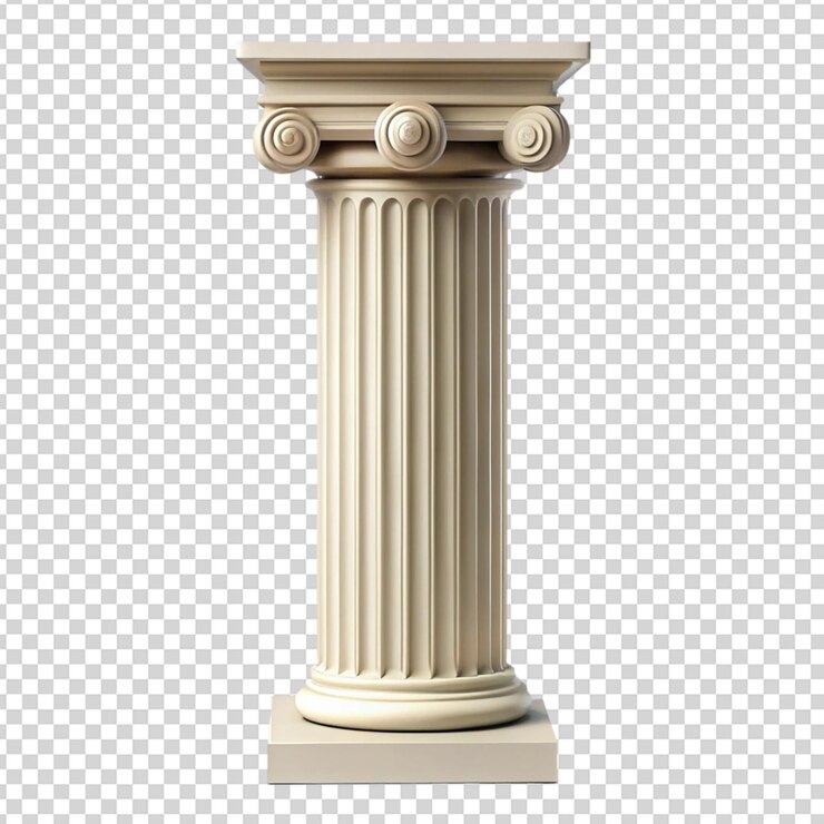 PSD arco de columna aislado sobre un fondo transparente