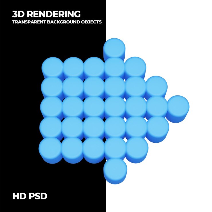 PSD arco de renderização 3d psd