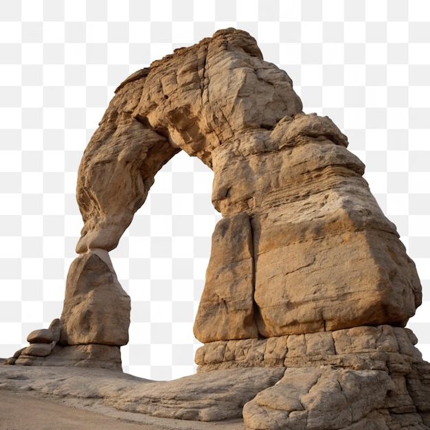 Arco de rocha natural isolado em fundo transparente