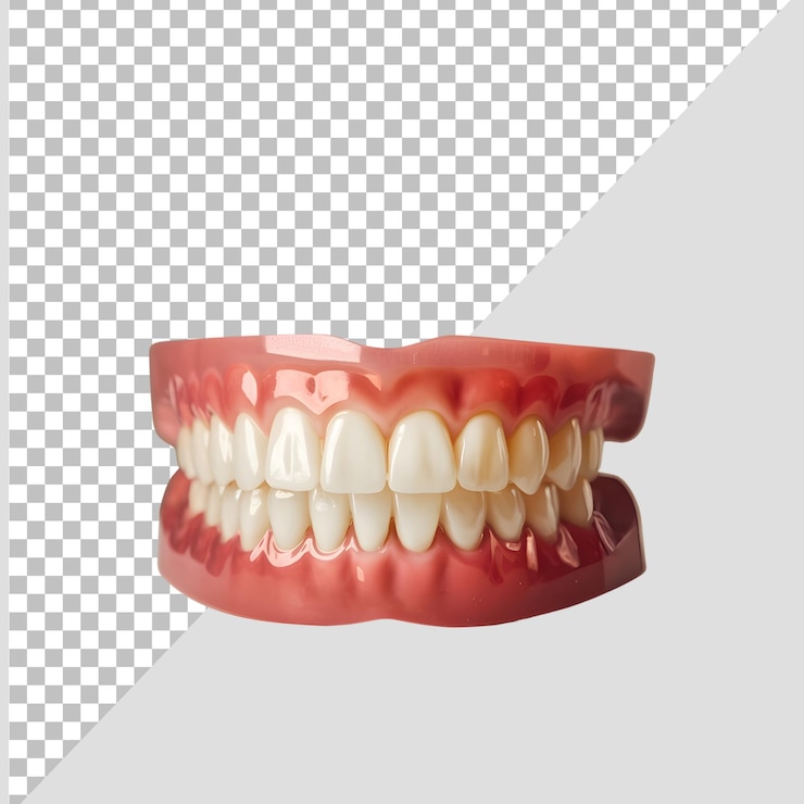 PSD arco dentale con denti su sfondo trasparente