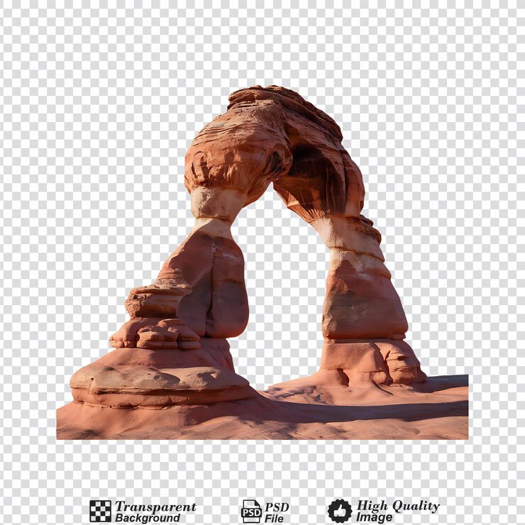 PSD arco del desierto aislado sobre un fondo transparente