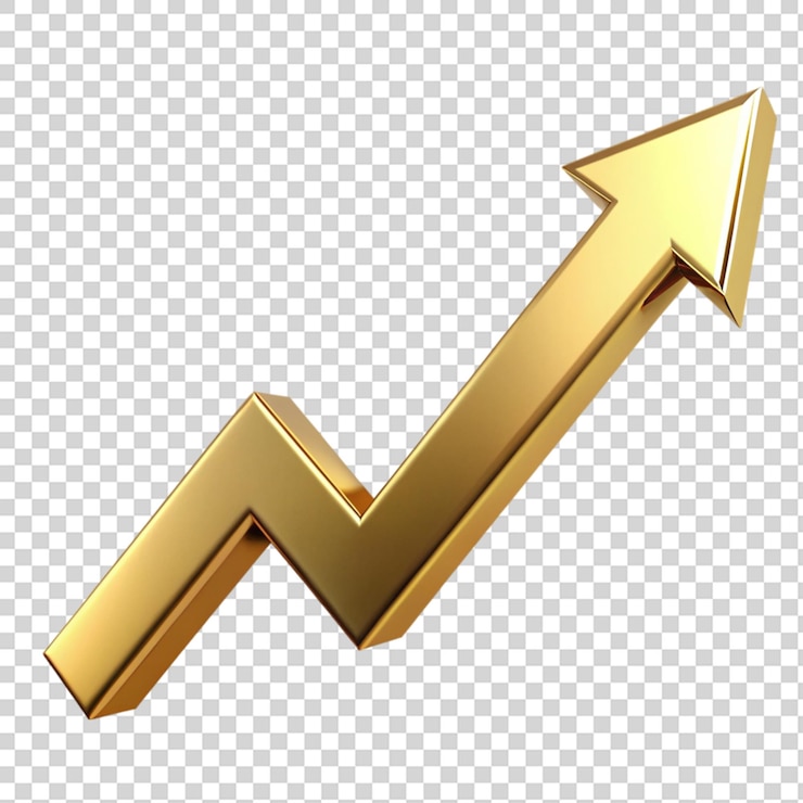 PSD arco dourado gráfico geometria angular tendência positiva 3d isolado em fundo transparente