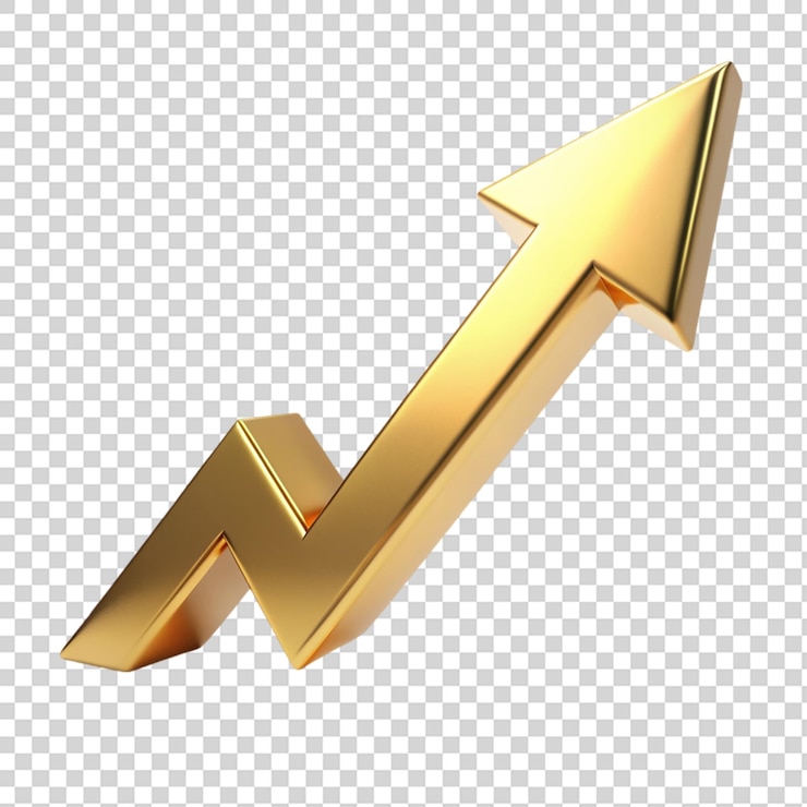 PSD arco dourado gráfico geometria angular tendência positiva 3d isolado em fundo transparente