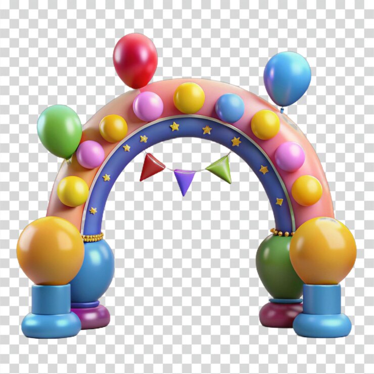 PSD el arco de globos de colores
