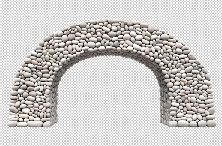PSD el arco de guijarros es una creación atemporal de la naturaleza.