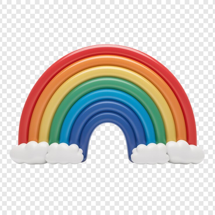 PSD el arco iris aislado en un fondo transparente pro png