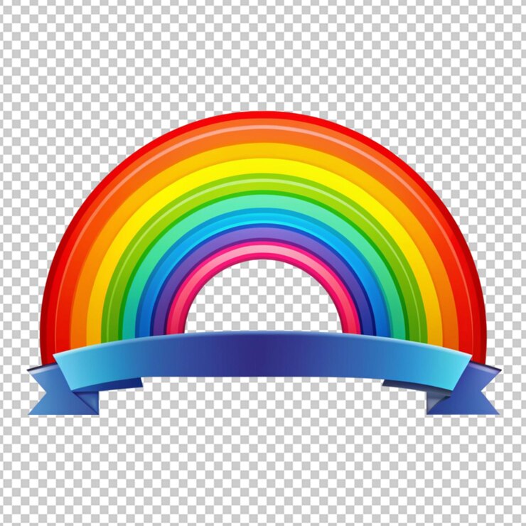 PSD arco iris multicolor con vector de diseño de bandera
