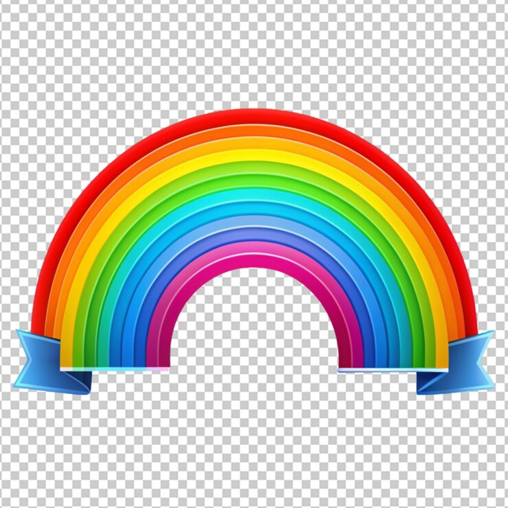 PSD arco iris multicolor con vector de diseño de bandera